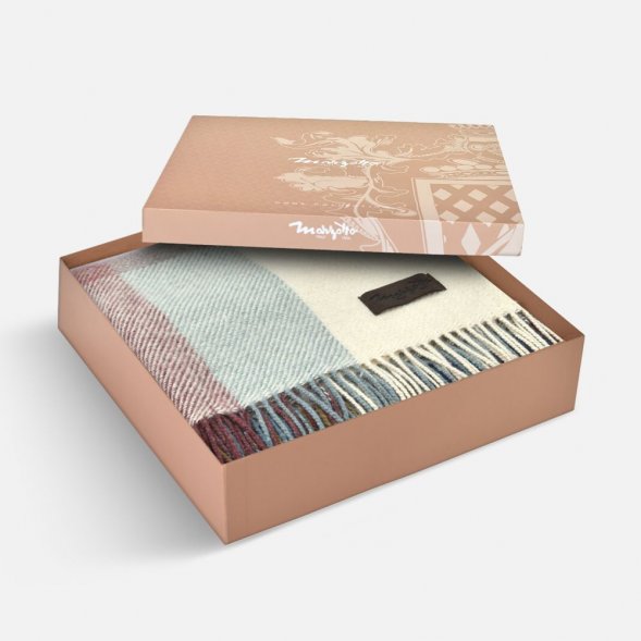 Плед Arequipa, голубой с красным 