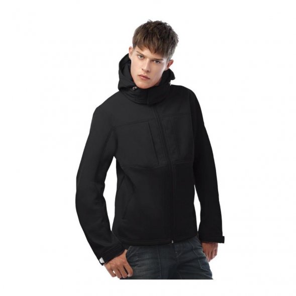 Куртка мужская Hooded Softshell черная 