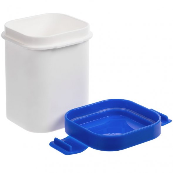 Ланчбокс для снеков Lunch Crunch, белый с синим 