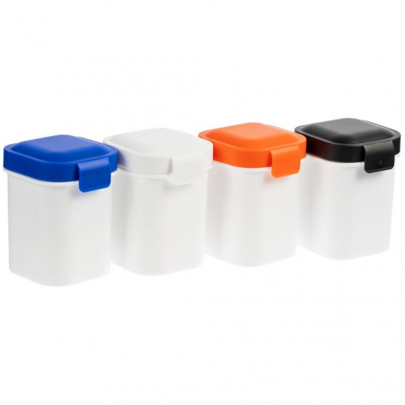 Ланчбокс для снеков Lunch Crunch, белый с синим 