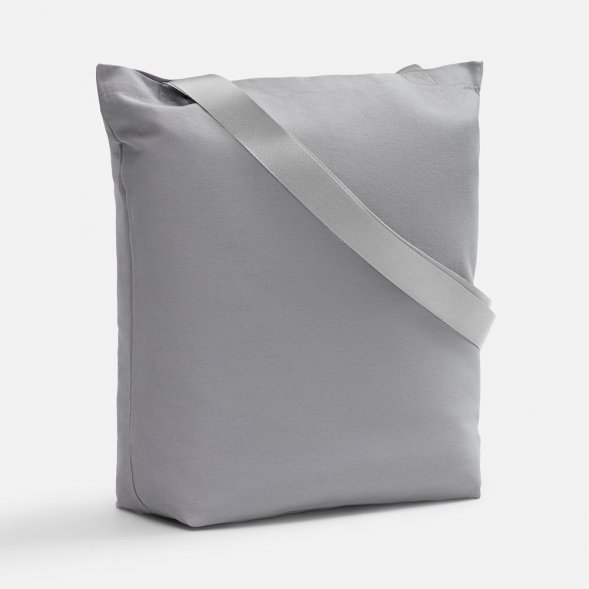 Шопер B5, серый с широкими серыми ручками 