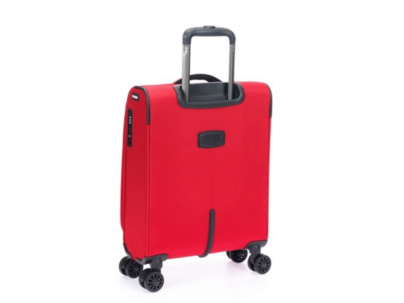 Чемодан TORBER Brosno, красный, нейлон 600D, 36,5 х 14 х 54 см, 32 л 