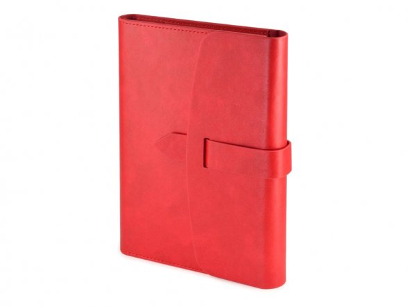 Ежедневник недатированный А5 Senate с магнитным клапаном, красный 