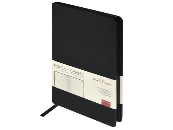 Ежедневник А5 Megapolis Color soft-touch, черный 