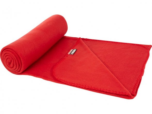 Плед Willow из флиса, вторичного ПЭТ, красный 