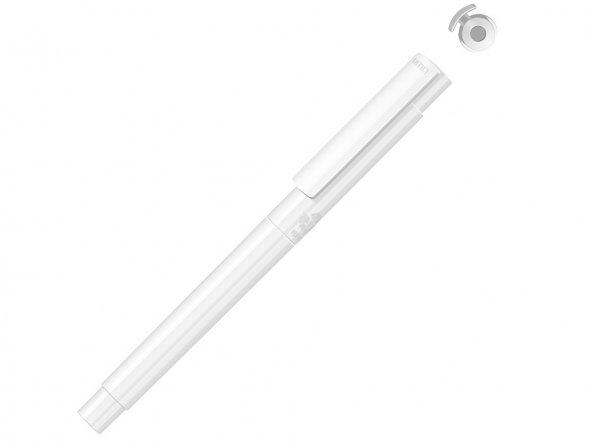 Капиллярная ручка в корпусе из переработанного материала rPET RECYCLED PET PEN PRO FL, белый с серебристым 