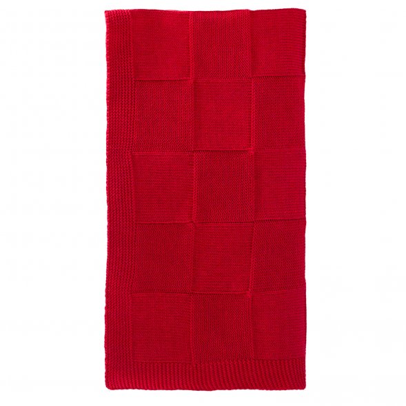 Плед Cella вязаный, красный (без подарочной коробки) 