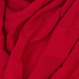 Плед Cella вязаный, красный (без подарочной коробки)