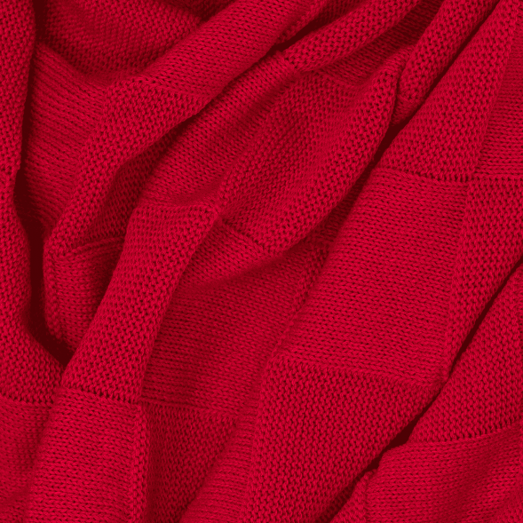 Плед Cella вязаный, красный (без подарочной коробки) 