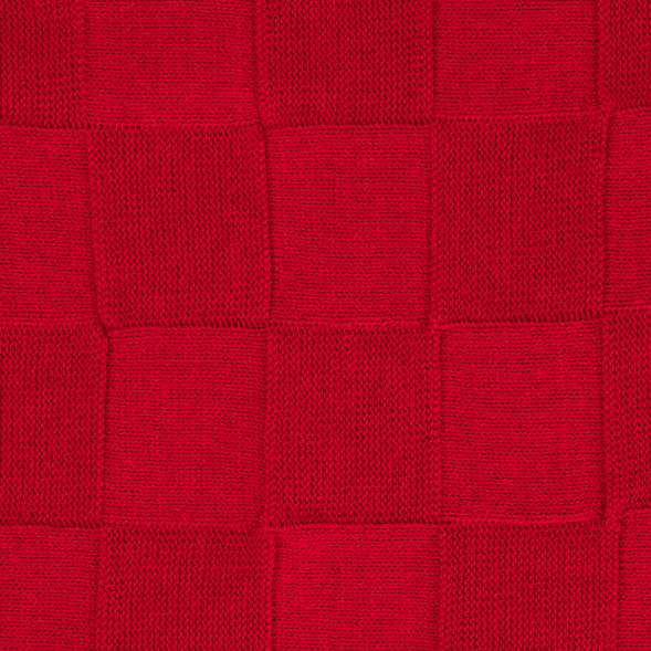 Плед Cella вязаный, красный (без подарочной коробки) 