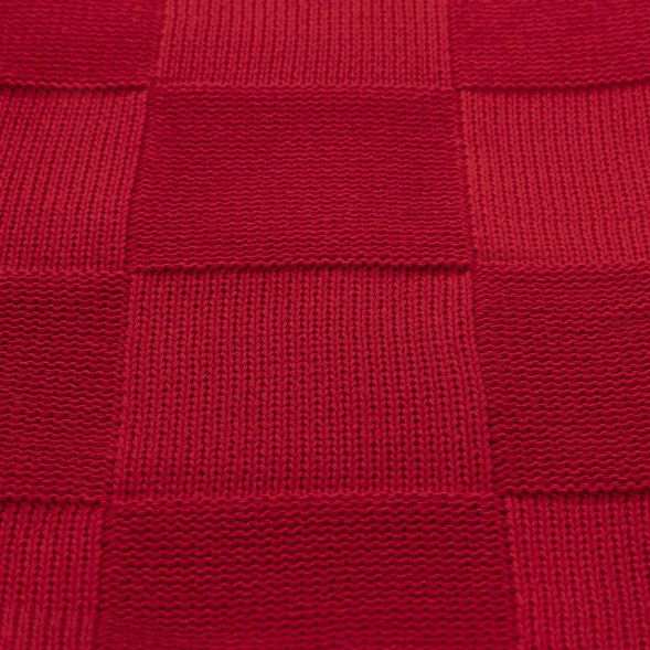 Плед Cella вязаный, красный (без подарочной коробки) 