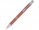 Шариковая кнопочная ручка Moneta с матовым антискользящим покрытием, красный кирпичный 