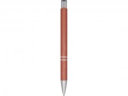 Шариковая кнопочная ручка Moneta с матовым антискользящим покрытием, красный кирпичный