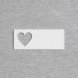 Лейбл из ПВХ с вырубкой «Сердце», белый 