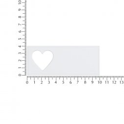 Лейбл из ПВХ с вырубкой «Сердце», белый