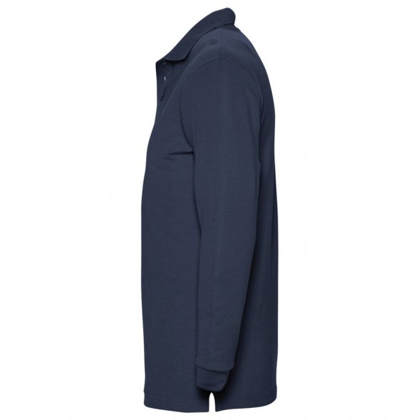 Рубашка поло мужская с длинным рукавом Winter II 210 темно-синяя 