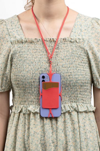 Чехол для карты на телефон Nicolaus, красный 