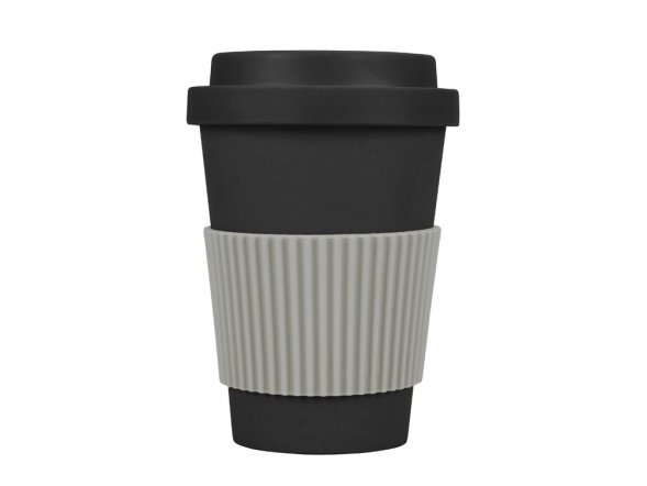 Термокружка Muffin из натуральных волокон, черный 