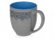 Кружка керамическая Gracy 450мл, серый/голубой 