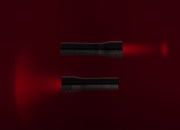 Фонарик с фокусировкой луча Beaming, черный 