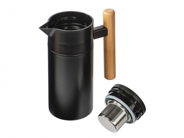 Вакуумный термокувшин Arctic с ситечком, 1200мл, черный 