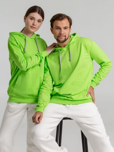 Толстовка с капюшоном Unit Kirenga, зеленое яблоко 