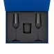 Подарочный набор свеча Enigma + 2 бокала для шампанского Black Edition в синей коробке 