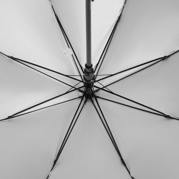 Зонт-трость Standard, белый с серебристым внутри 