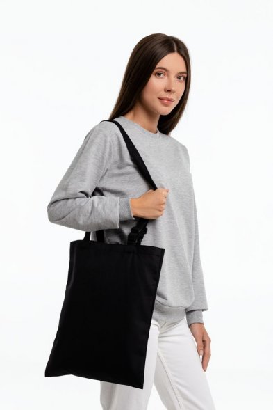 Сумка для покупок с регулируемыми ручками Leta, черная 