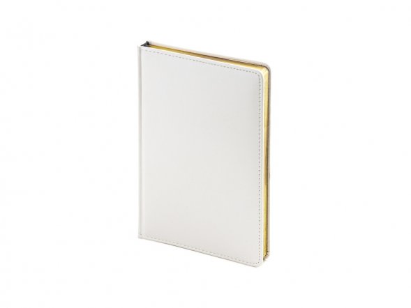 Ежедневник недатированный А5 Sidney Nebraska, белый (золотой обрез) 