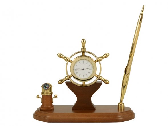 Настольный прибор У руля, коричневый/золотистый 