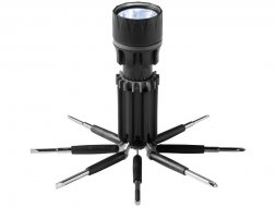 Фонарик с отвертками Spidey 8 в 1, черный