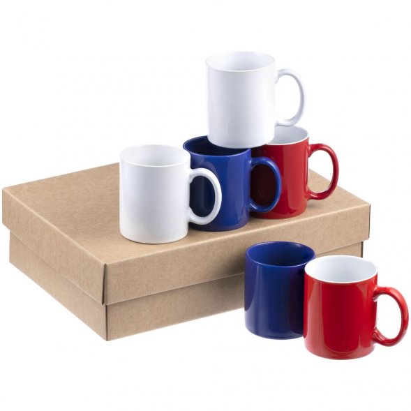 Набор из 6 кружек Promo, триколор 