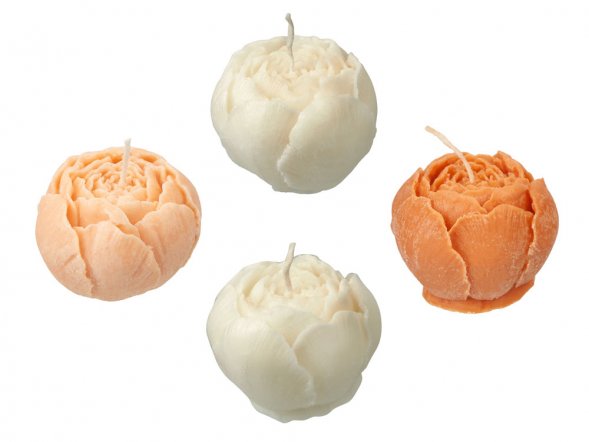 Набор свечей на подставке Пионы 