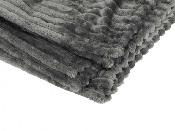 Плед Wave флисовый, серый 