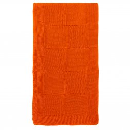 Плед Cella вязаный, оранжевый (без подарочной коробки)