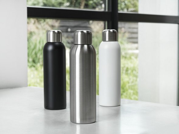 Бутылка для воды Guzzle из нержавеющей стали, сертифицированной по стандарту RCS, 820 мл - Белый 