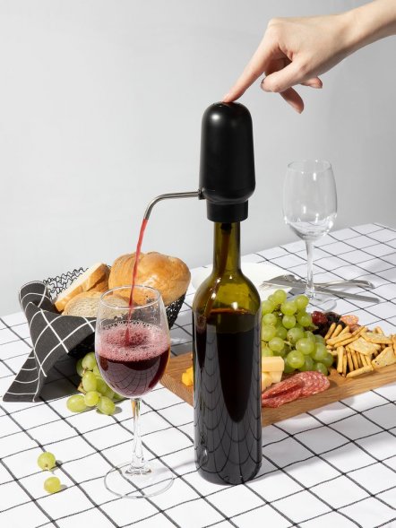 Электрический аэратор-дозатор для вина Lonks, черный 