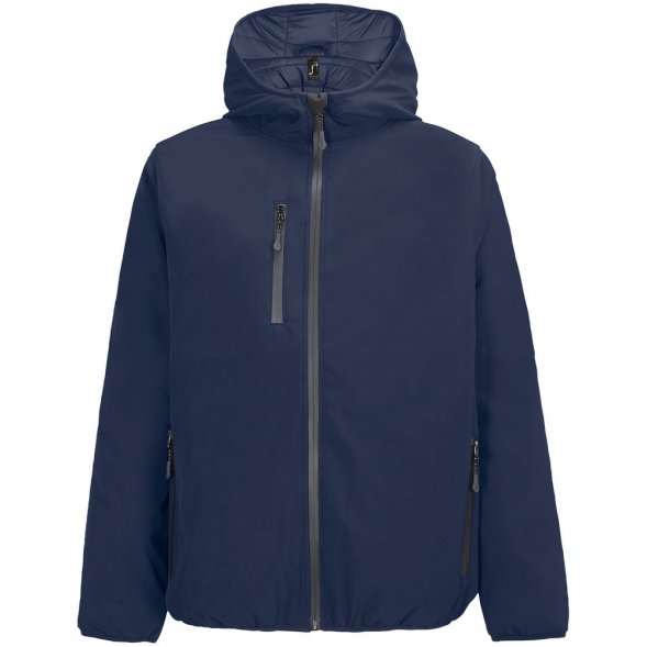 Куртка софтшелл с капюшоном мужская Falcon Men, синяя 