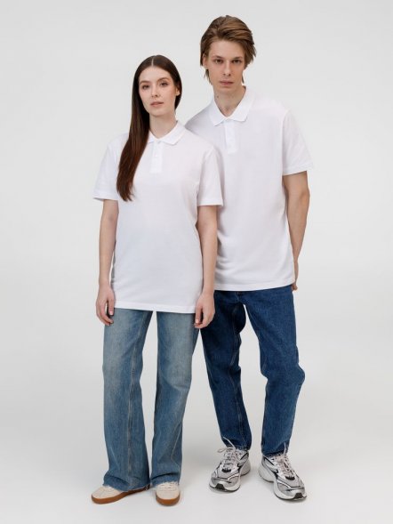 Рубашка поло унисекс Pulse, белая 