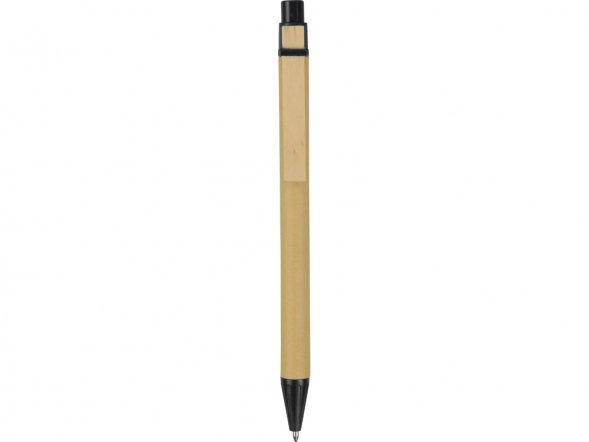 Ручка шариковая Salvador, натуральный/черный, черные чернила 