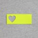 Лейбл из ПВХ с вырубкой «Сердце», желтый неон 
