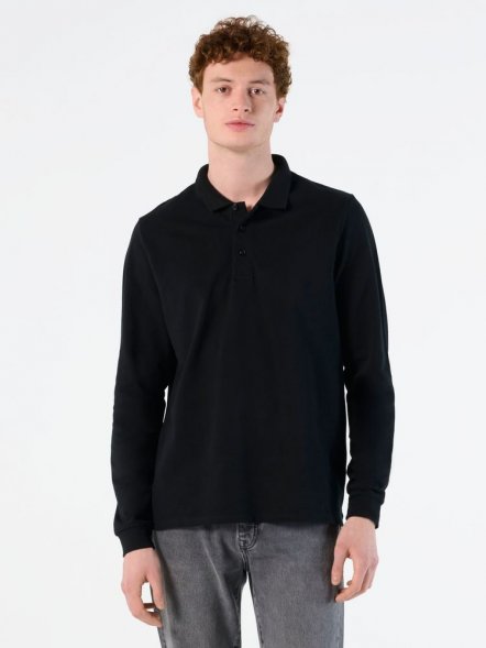 Рубашка поло мужская с длинным рукавом Winter II 210 красная 