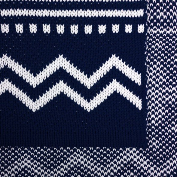 Плед Elnik, синий с молочно-белым 