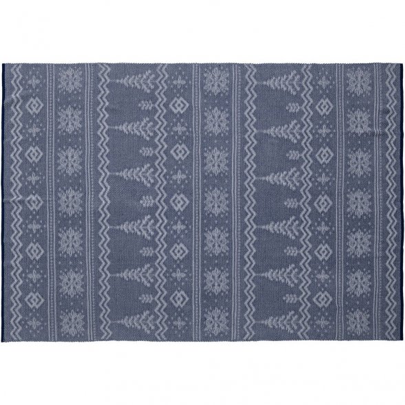 Плед Elnik, синий с молочно-белым 