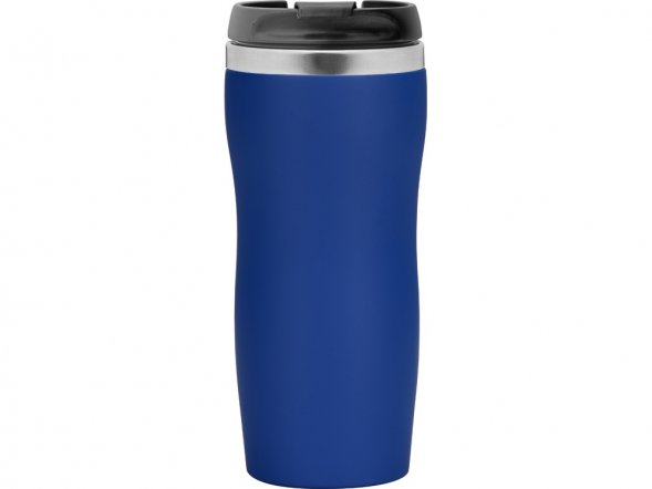 Термокружка Mony Steel 350 мл, soft touch, синий (Р) 