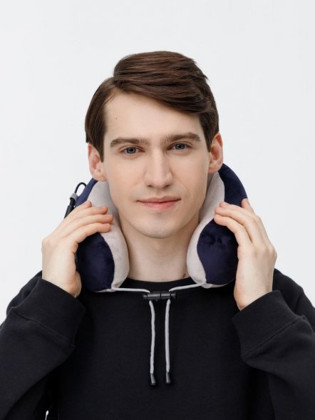 Дорожная подушка-массажер inRelax, синяя 