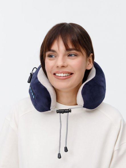 Дорожная подушка-массажер inRelax, синяя 