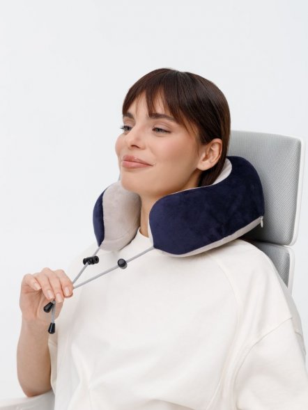 Дорожная подушка-массажер inRelax, синяя 