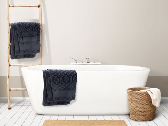 Полотенце Velin, большое, темно-серое 